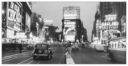 Time Square Illuminated By Large Neon Advertising Signs cm 100x50