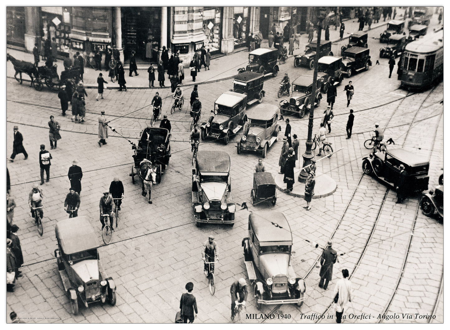 Milano, Via Torino - Via Orefici 1940 cm 86x62