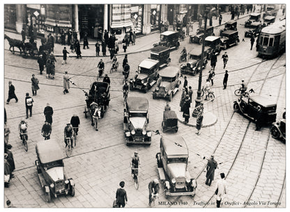 Milano, Via Torino - Via Orefici 1940 cm 86x62