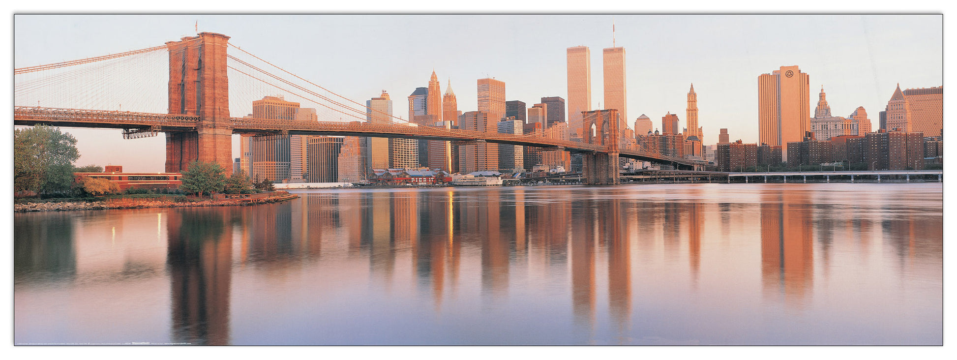 Brooklyn Bridge And Manhattan Sunrise cm 140x50