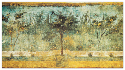 Affresco Con Giardino cm 90x50