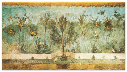 Affresco Con Giardino cm 90x50