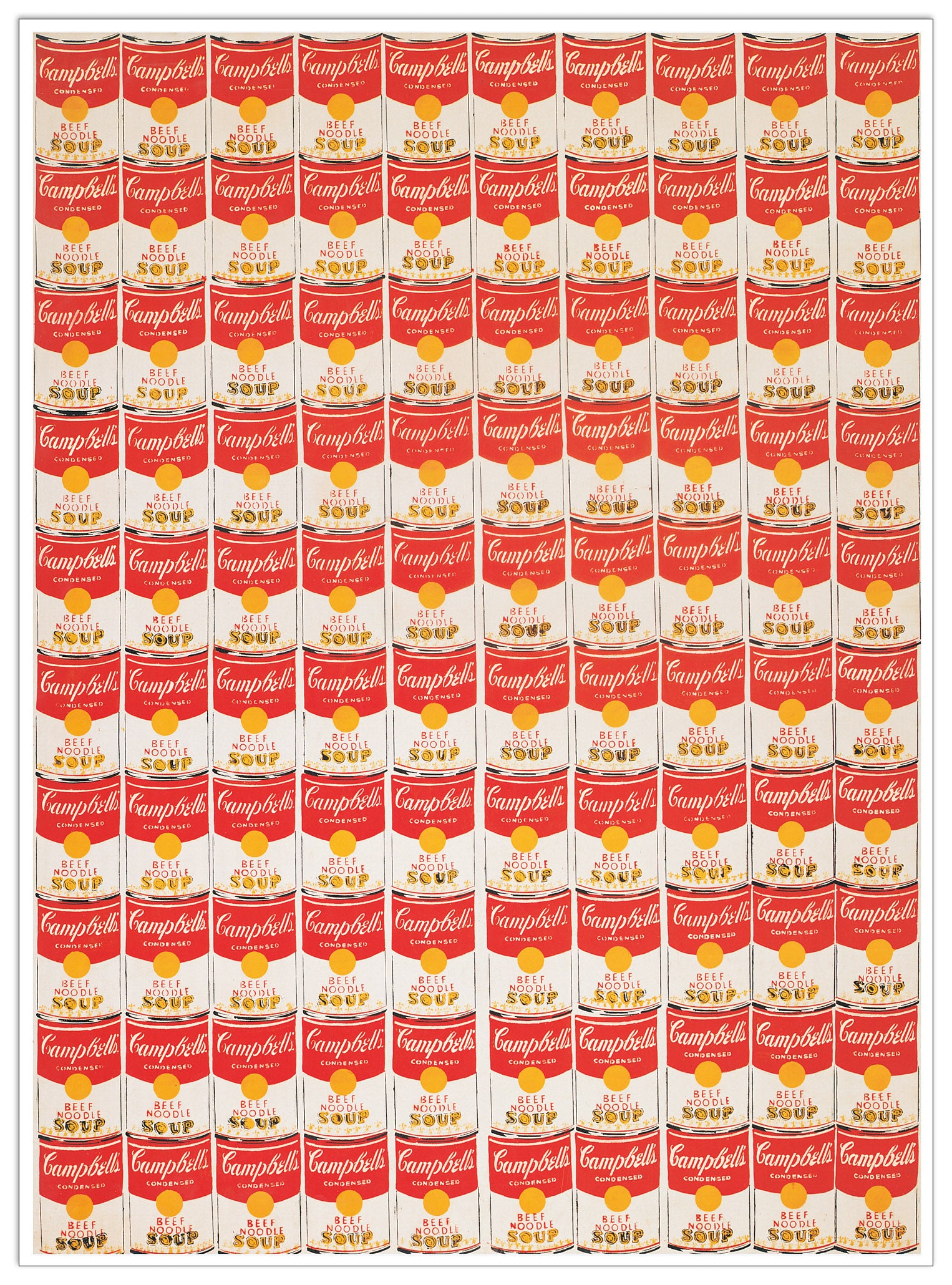 One Hundred Cans, 1962 cm 46x64