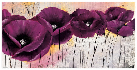 Pavot Violet II cm 100x50