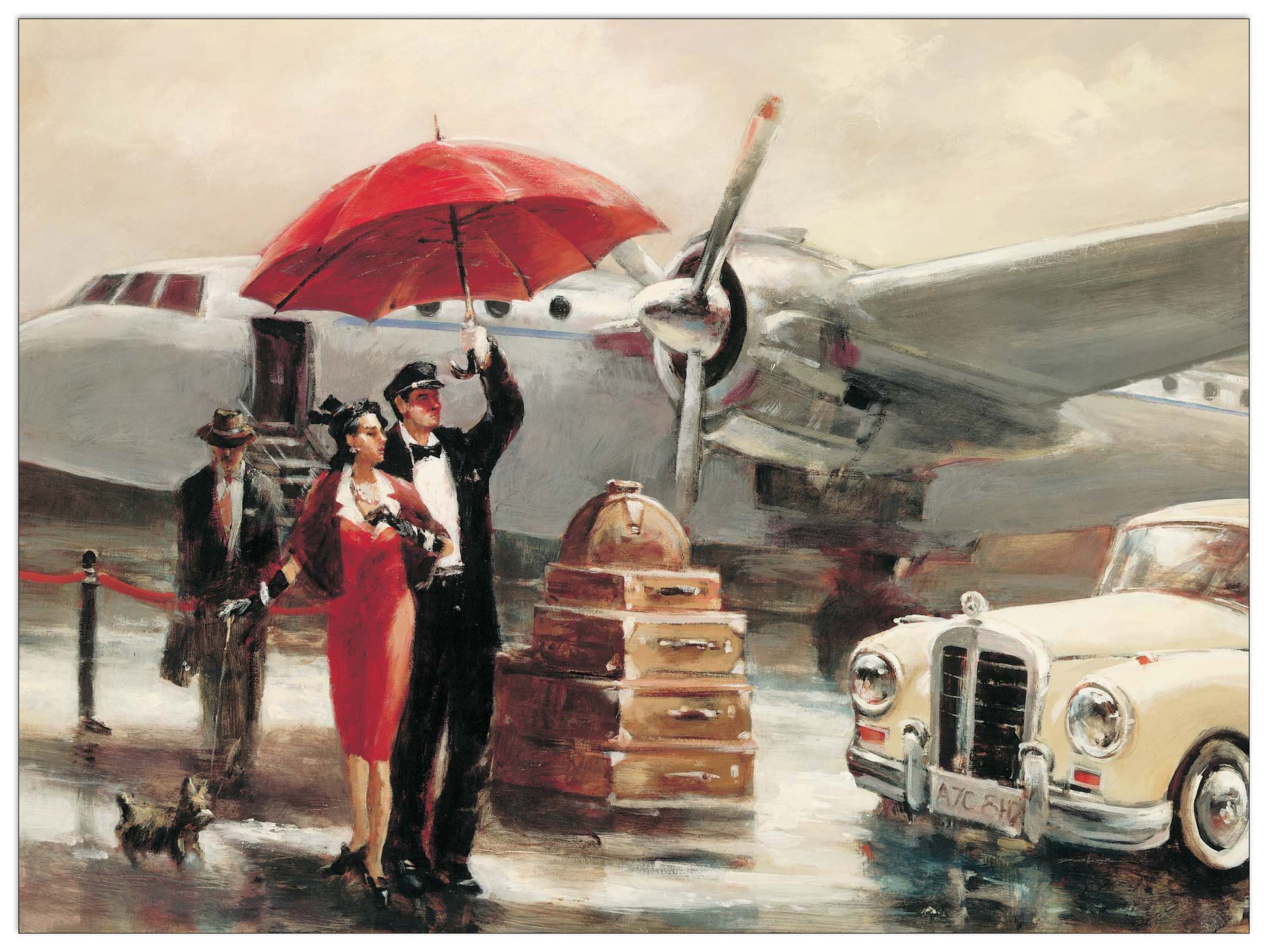 Transcontinental Flight cm 80x60