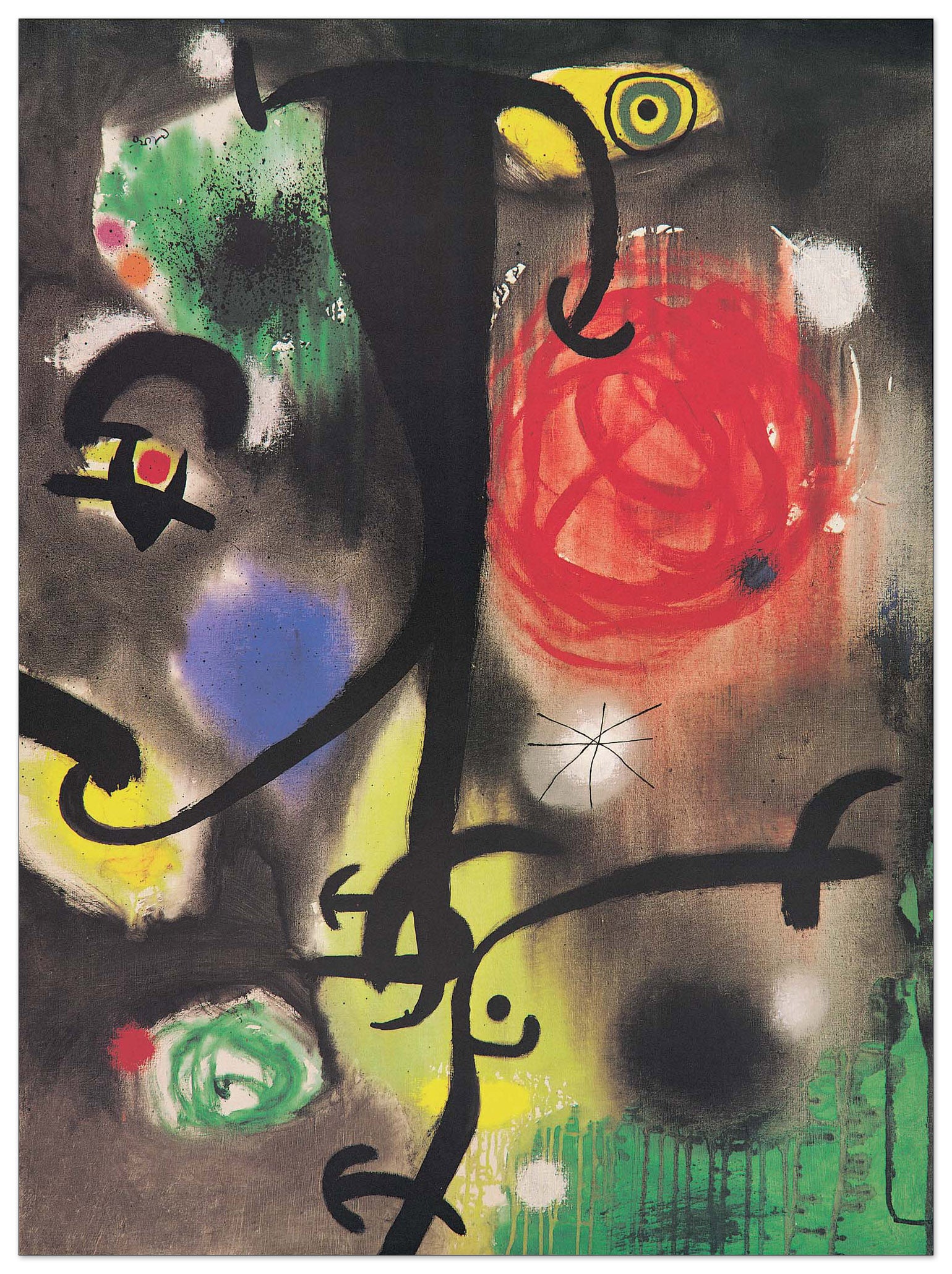 Woman And Birds At Night cm 44x60