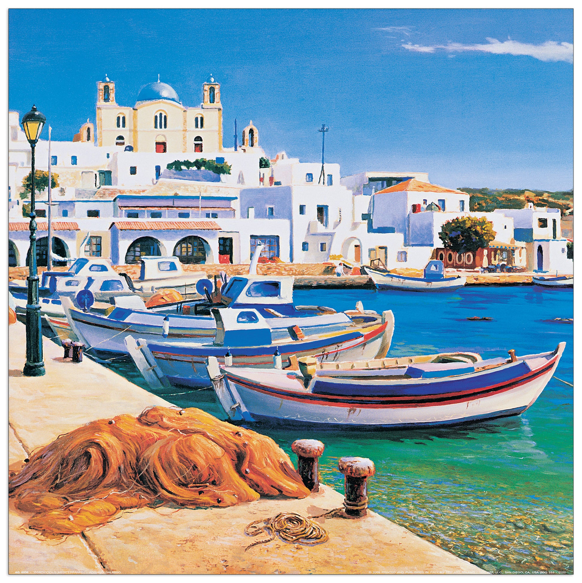 Porticciolo Mediterraneo cm 40x40