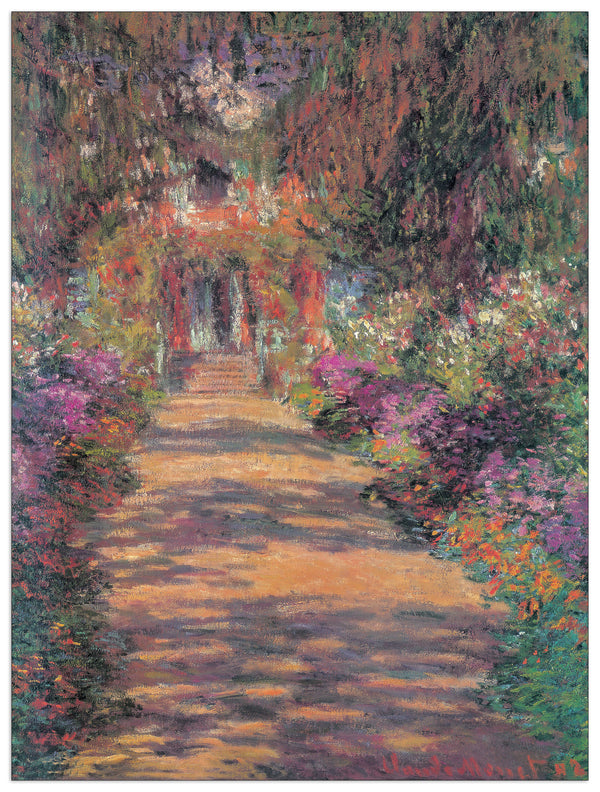 Homage to MONET - Un viale del giardino di Monet a Giverny - cm 60x80 - Pannello in MDF