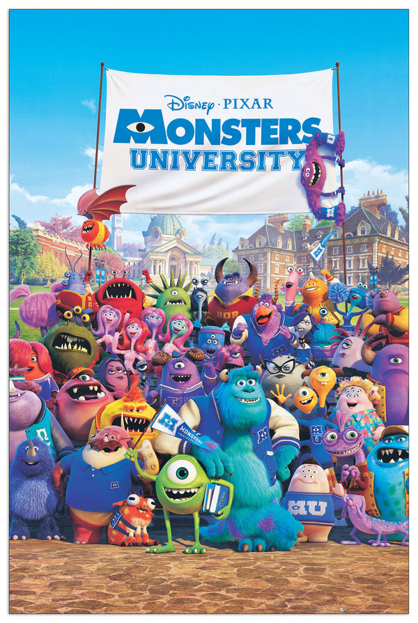 Monsters University - cm 60x90 - Pannello in MDF