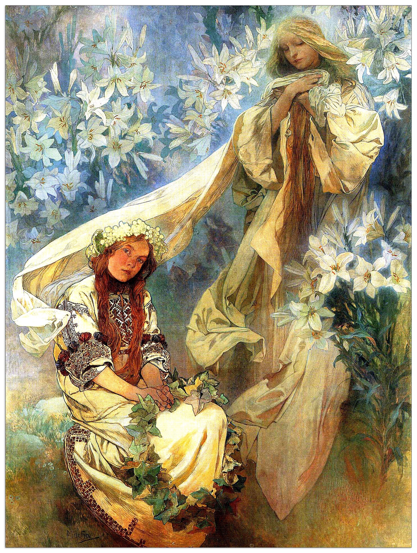 Madonna Of The Lilies cm 60x80