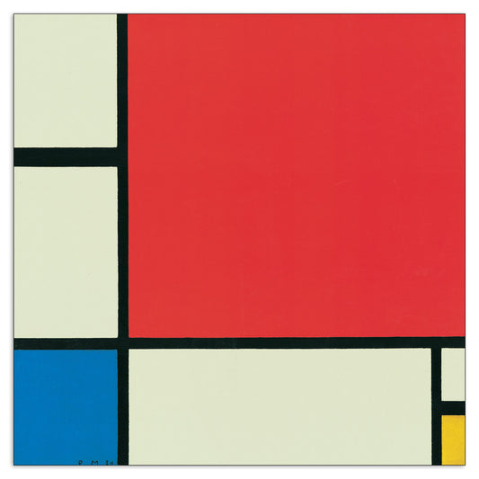 Composizione In Rosso, Blu E Giallo cm 50x50