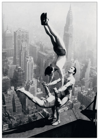Acrobati Empire State Building - cm 70x100 - Pannello in MDF