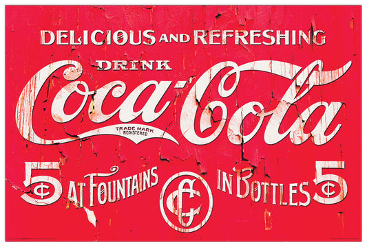 Delicious &b refreshing Coca Cola cm 90x60