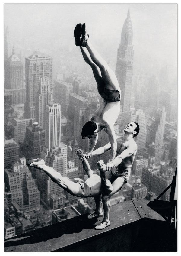 Acrobati Empire State Building - cm 100x140 - Pannello in MDF