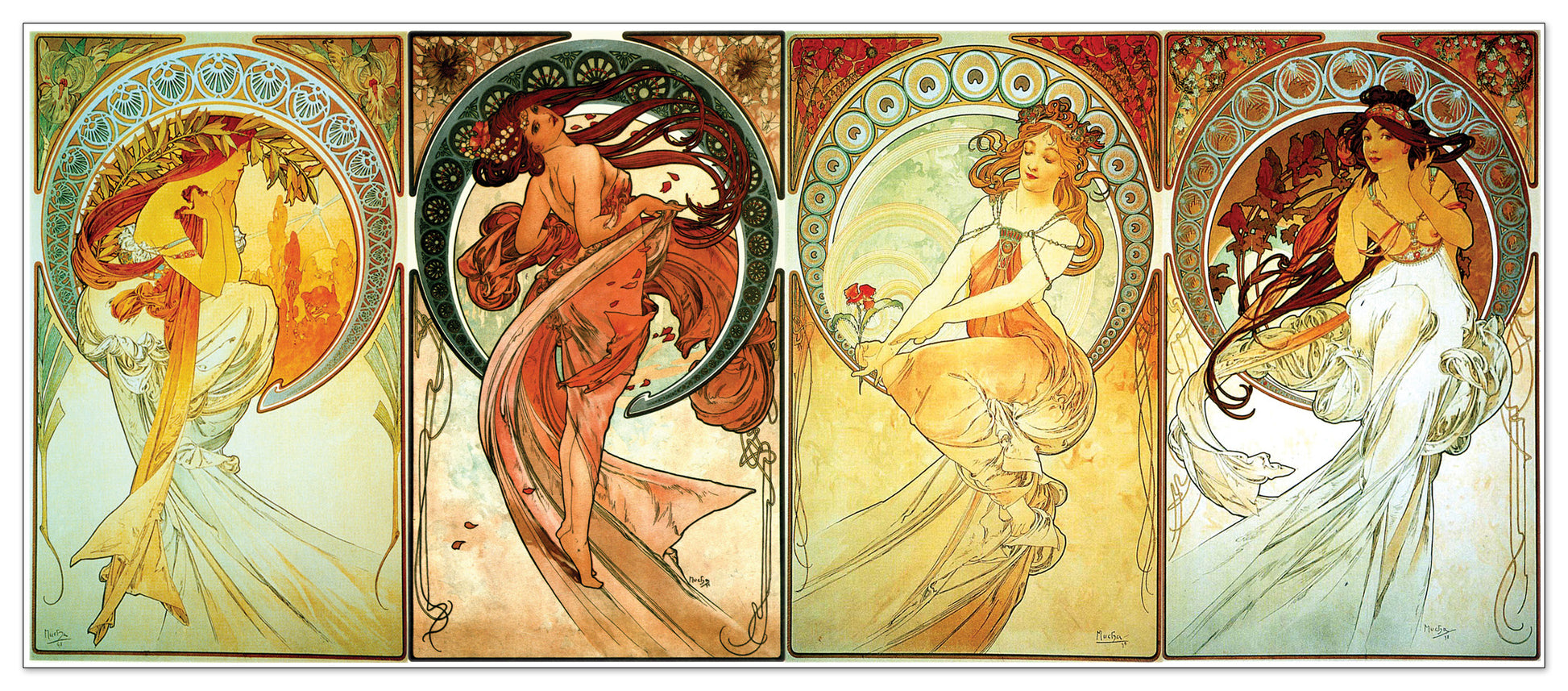 Poetry, dance, painting, music cm 120x50