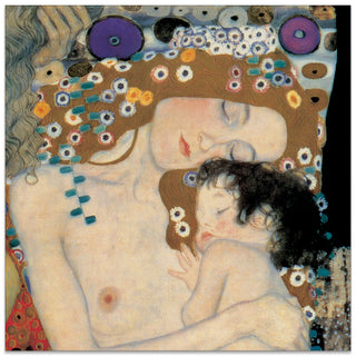 Homage to KLIMT - Le tre età della donna dettaglio - cm 50x50 - Pannello in MDF