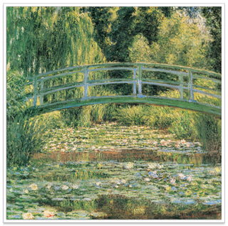Homage to MONET - Il ponte giapponese - cm 30x30 - Pannello in MDF