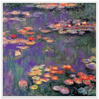Homage to MONET - Ninfee - cm 30x30 - Pannello in MDF