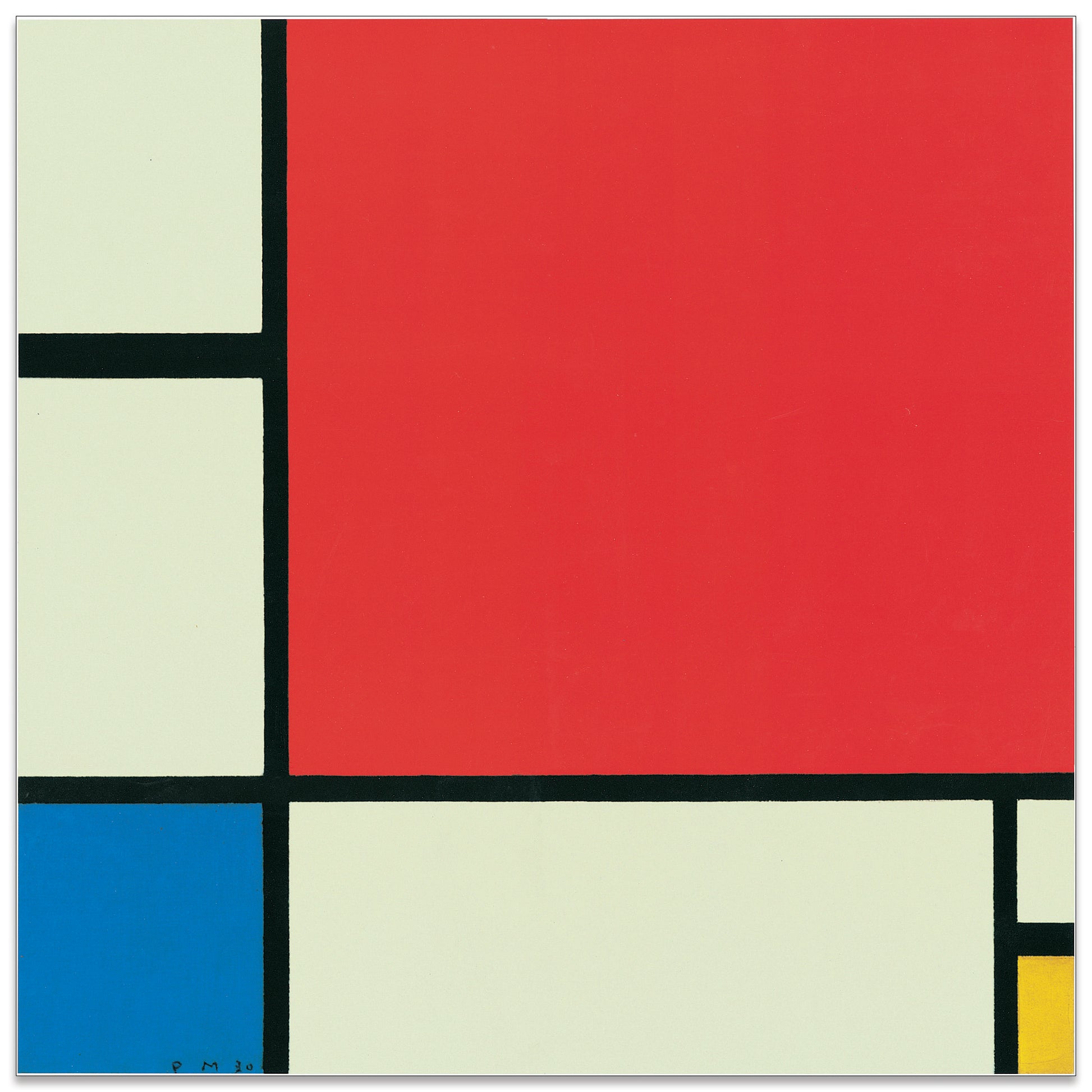 Composizione In Rosso, Blu E Giallo cm 70x70