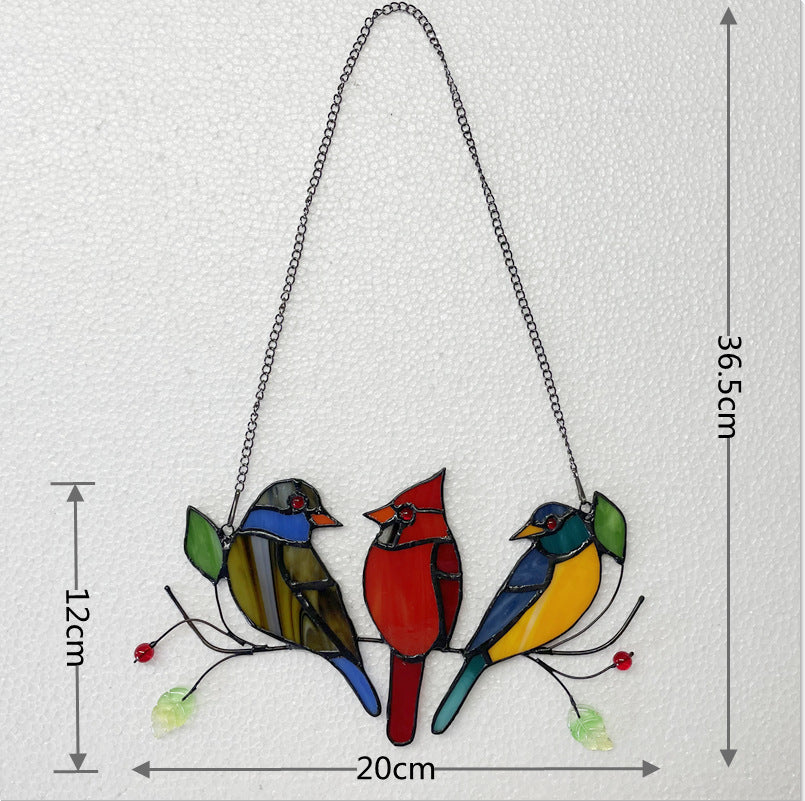 Ciondolo uccello di vetro