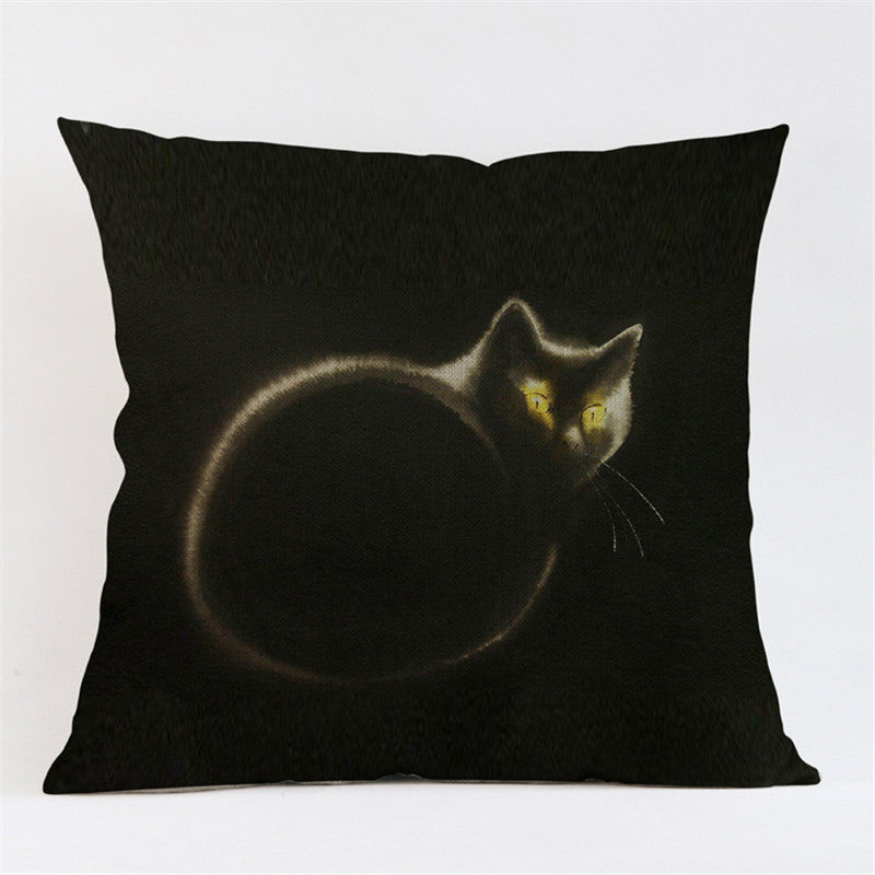 Copri cuscino gatto nero e bianco