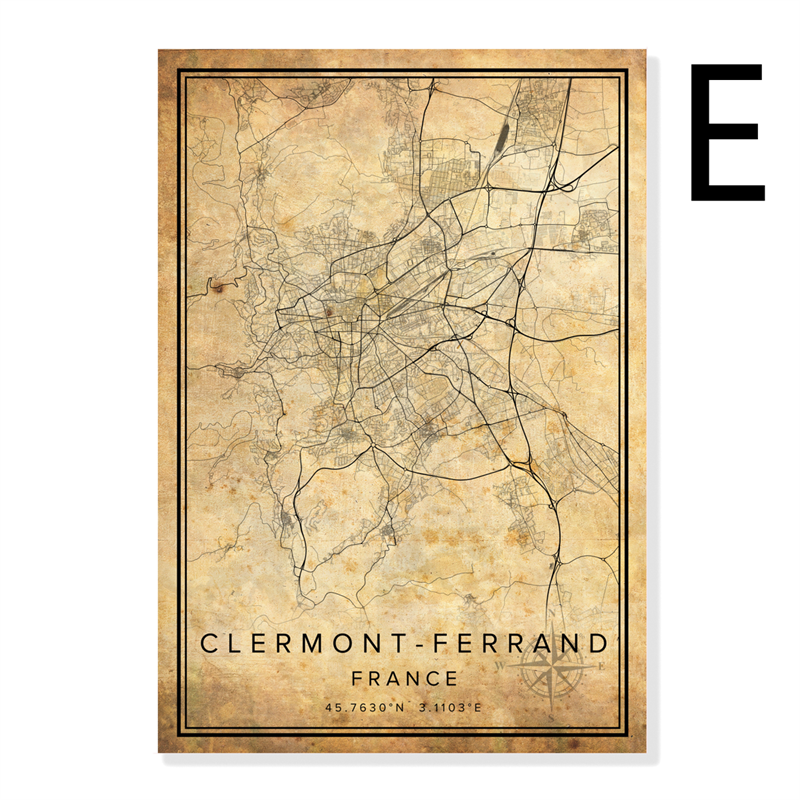 Quadro Mappa Vintage