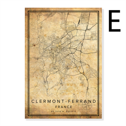 Quadro Mappa Vintage