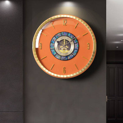 Orologio da parete Art déco arancione