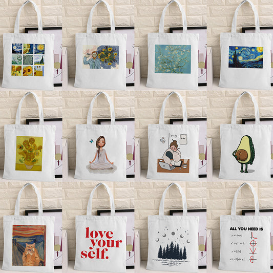Borsa tela multicolore stampe varie