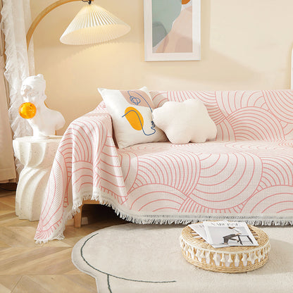 Plaid divano beige pattern geometrico