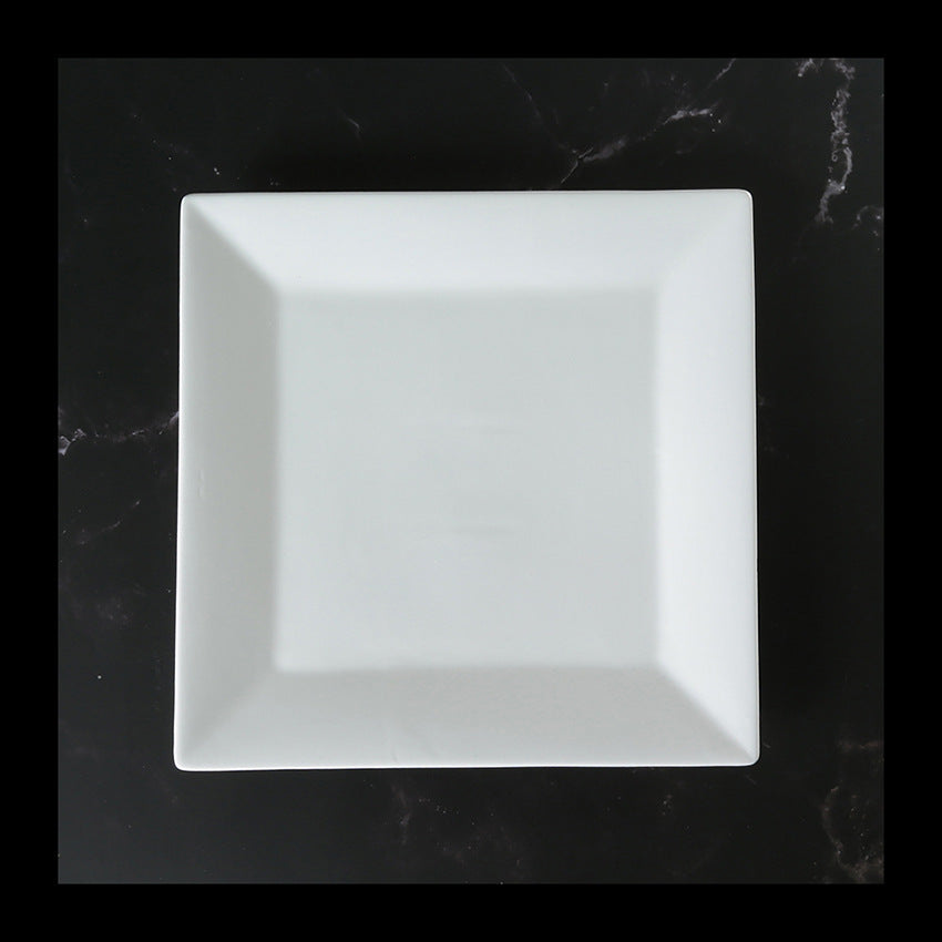 Piatto quadrato bianco