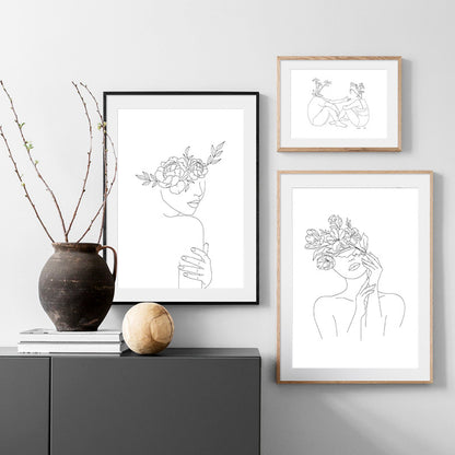 Quadro botanico astratto