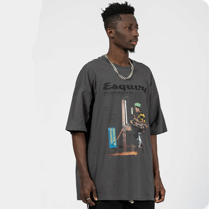 T-shirt Dipinto Retro
