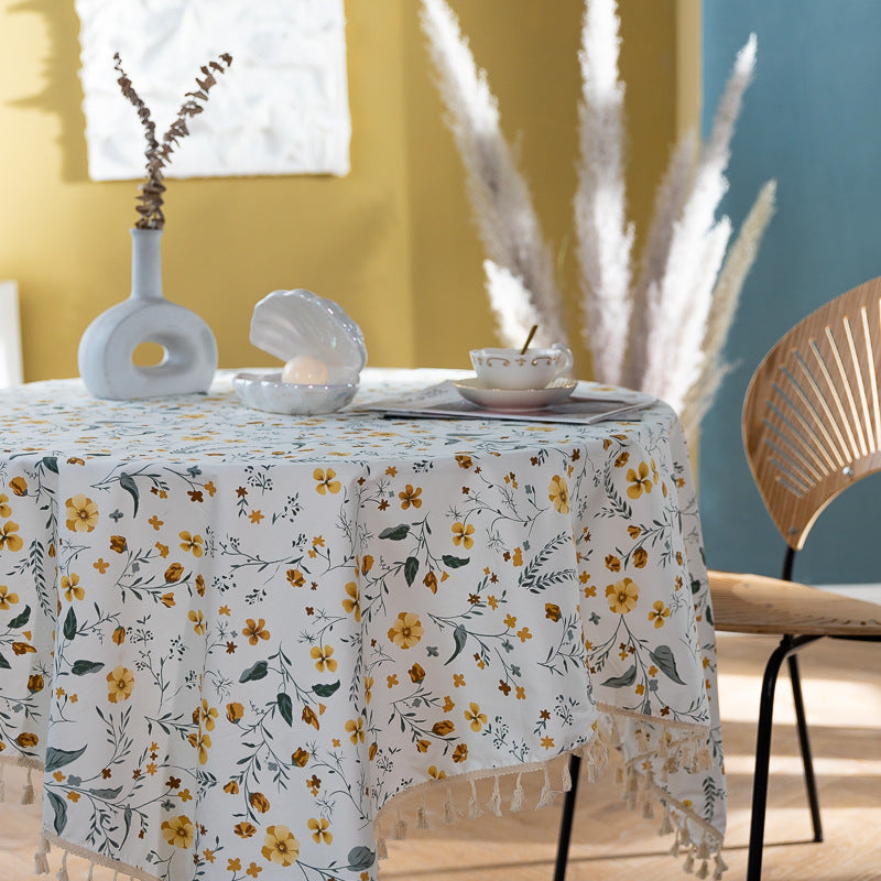 Tovaglia cotone con nappine