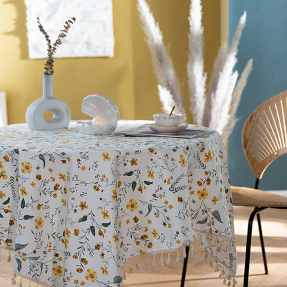 Tovaglia cotone con nappine