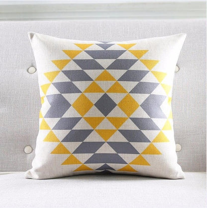 Cuscino lino righe geometriche