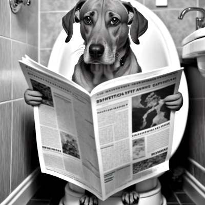 Quadro cane che legge
