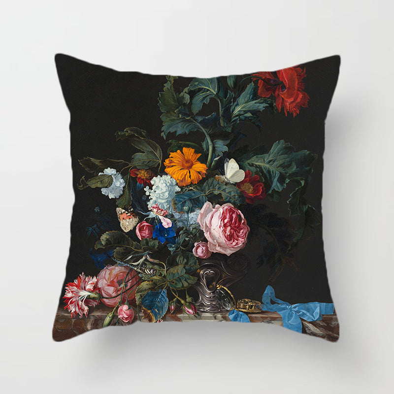Federe rose vintage sfondo nero