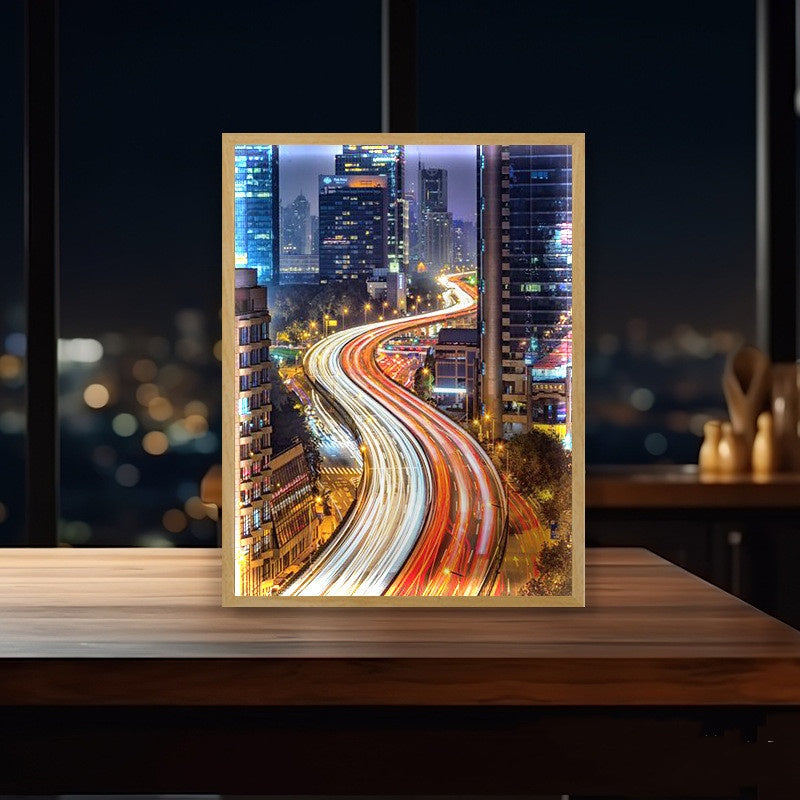 Quadro città di notte