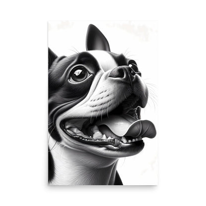 Poster Bulldog in bianco e nero