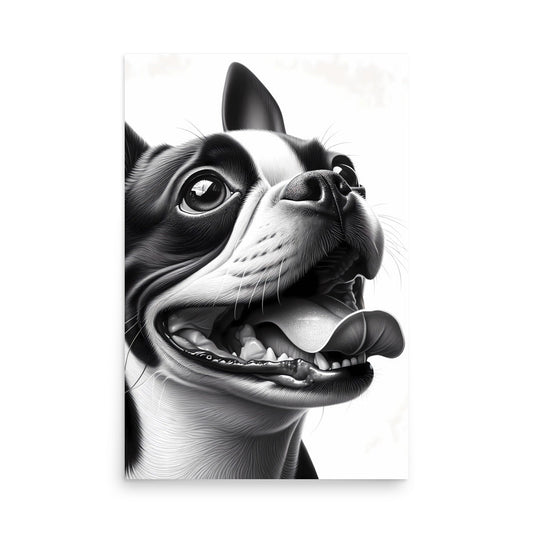 Poster Bulldog in bianco e nero