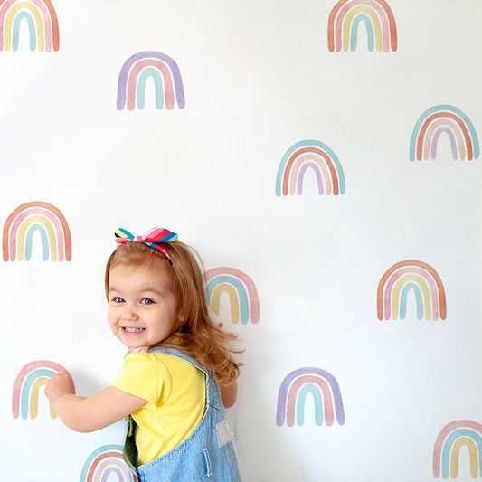 Adesivo murale Arcobaleno e nuvole