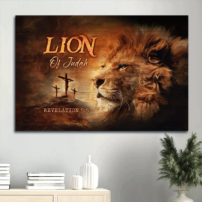 Quadro leone al tramonto