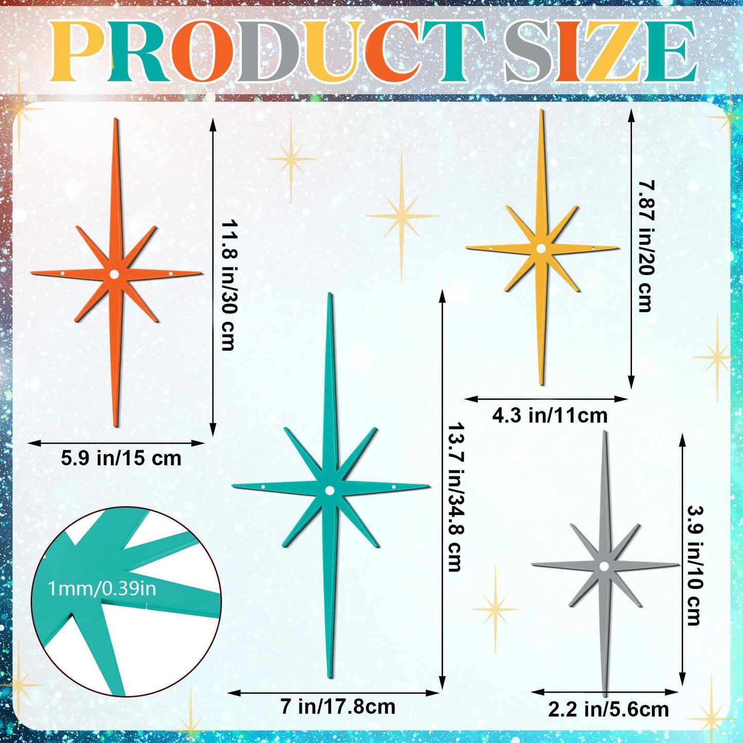 Set decorativo stelle