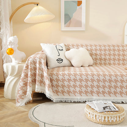 Plaid divano beige pattern geometrico