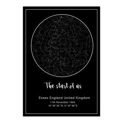 Poster mappa stellare