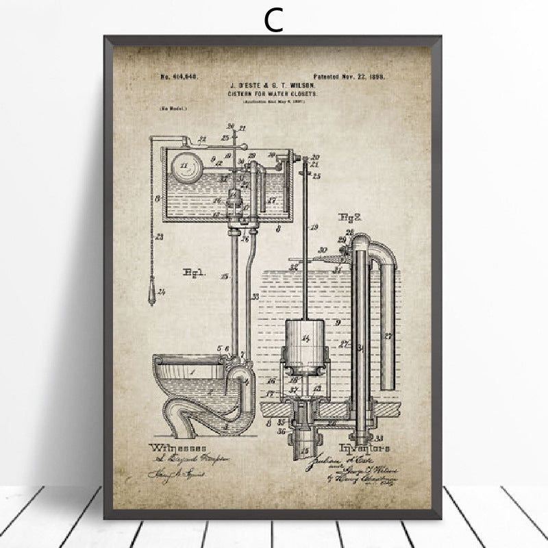 Quadro vintage bagno