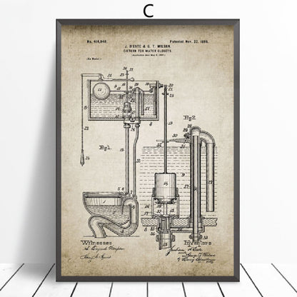 Quadro vintage bagno
