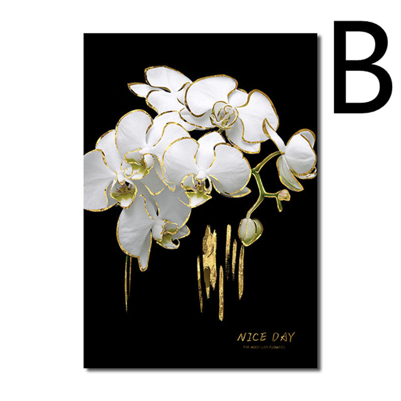 Poster fiori bianco e nero