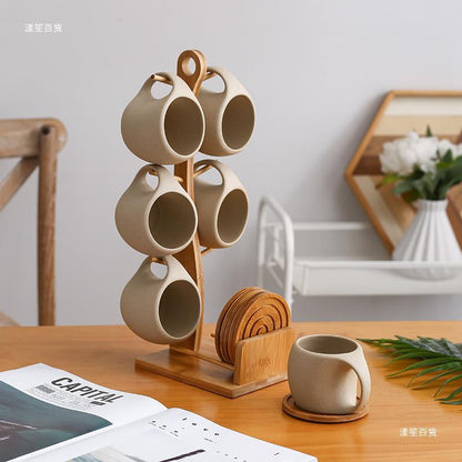 Set caraffa e tazze ceramica